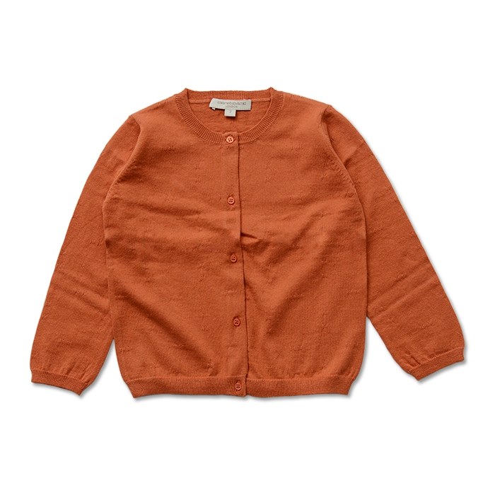 Caramel Baby And Child Paprika 薄棉針織外套 柑橘色 Bungo Minimall
