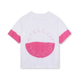 霓虹粉染logo有機棉Tee(版型偏大)