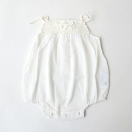 Baby 編織皺棉細肩連身衣