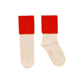 色塊造型中筒襪